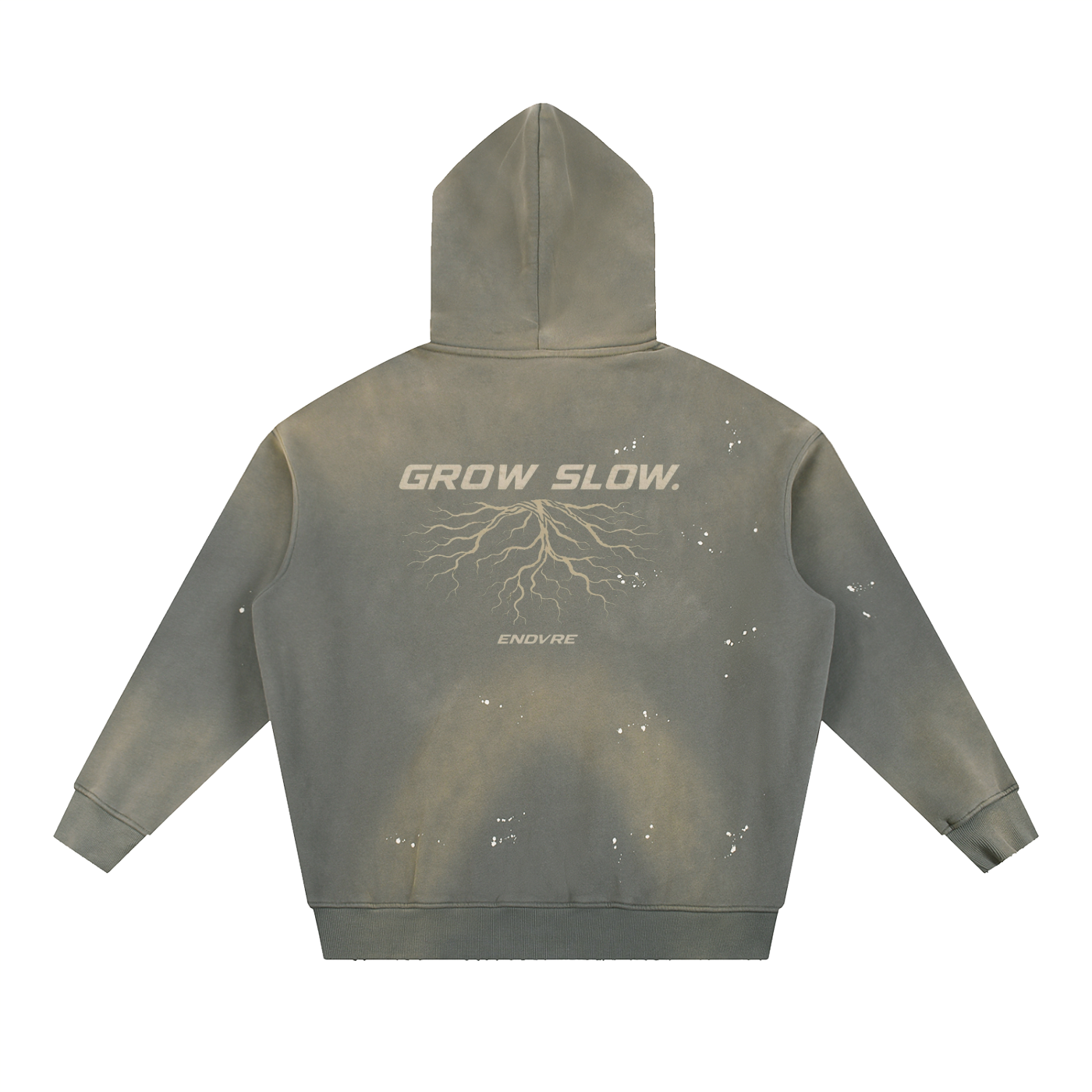 Vintage Washed Frayed Fleece Hoodie