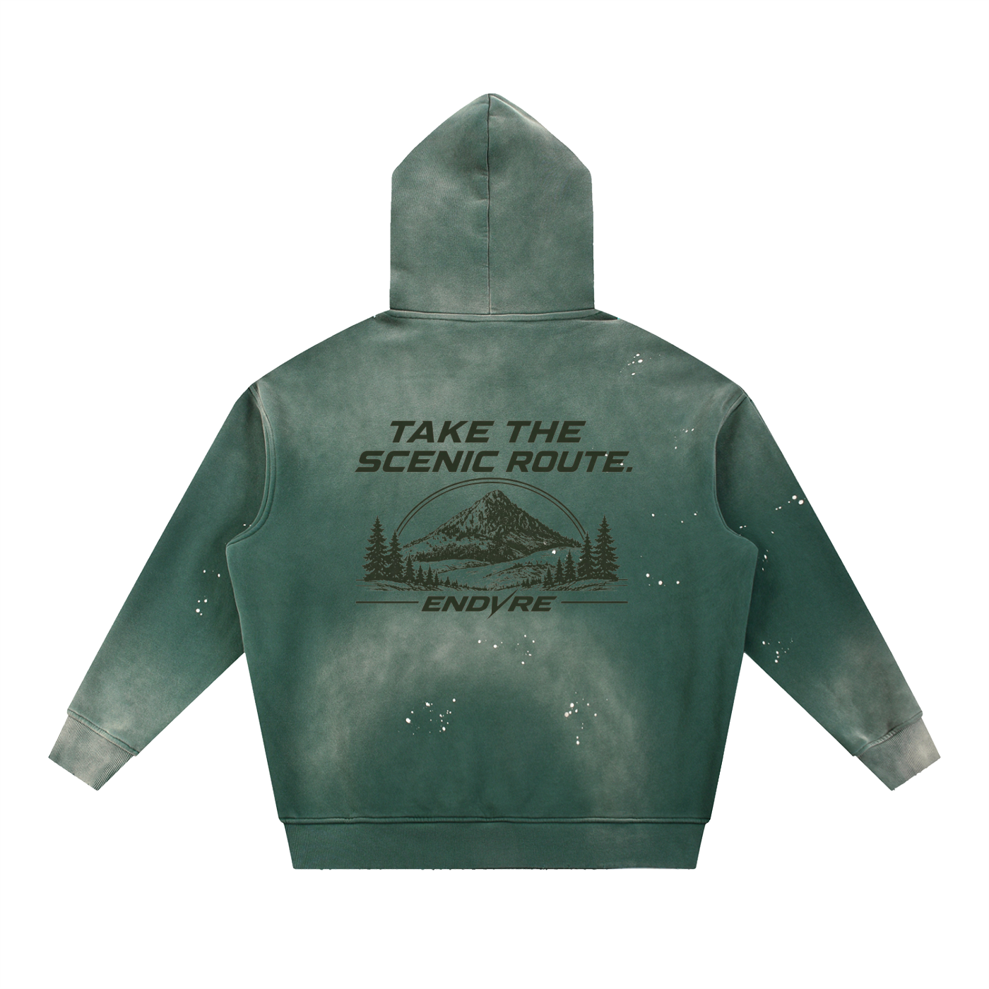 Vintage Washed Frayed Fleece Hoodie